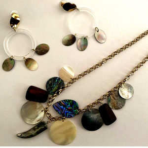 PARK LANE NECKLACE & EARRINGS sea shell NWOT